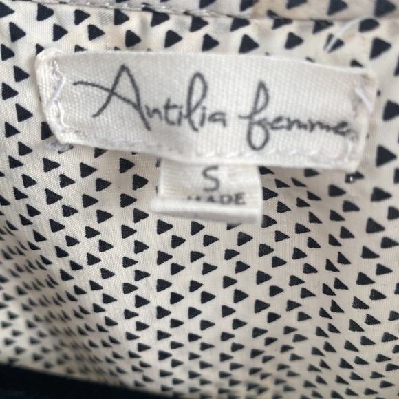 Medium length sleeve blouse, black and beige - Picture 4 of 5